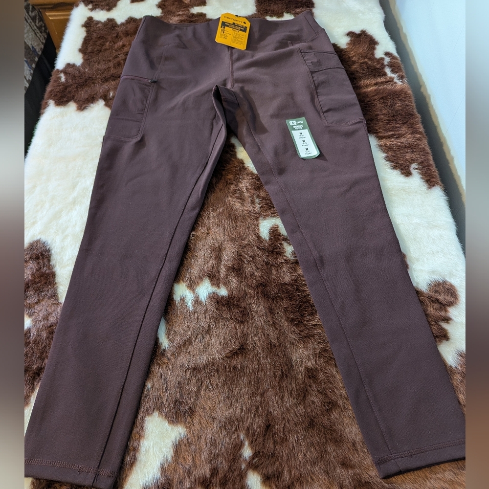 New! Carhartt Burgundy Fitted Utility Leggings Medium Regular